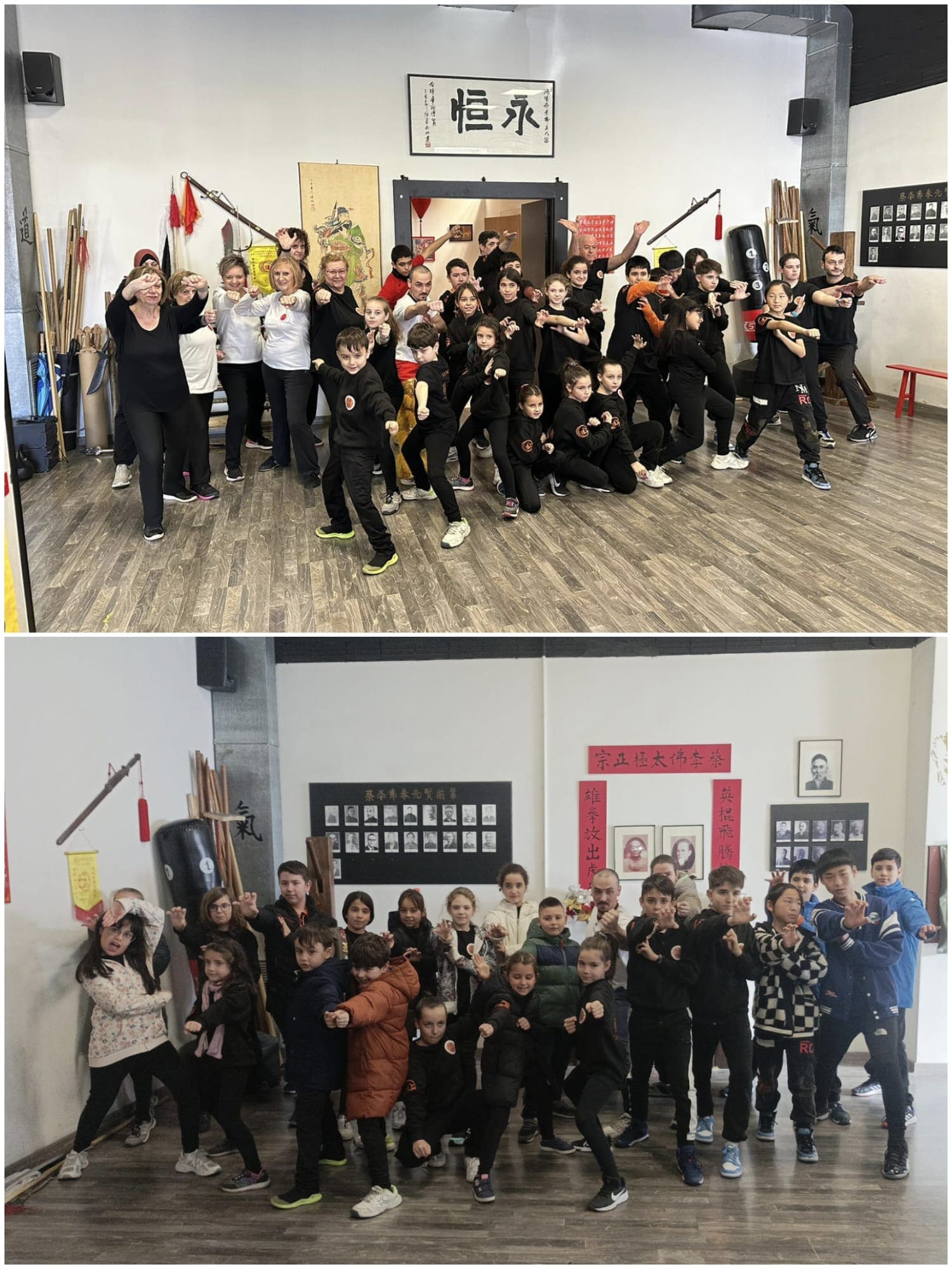 Foto de grupo de los miembros de la escuela
