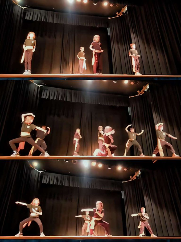 Los más pequeños de la escuela se atrevieron este año con una coreografía complicada