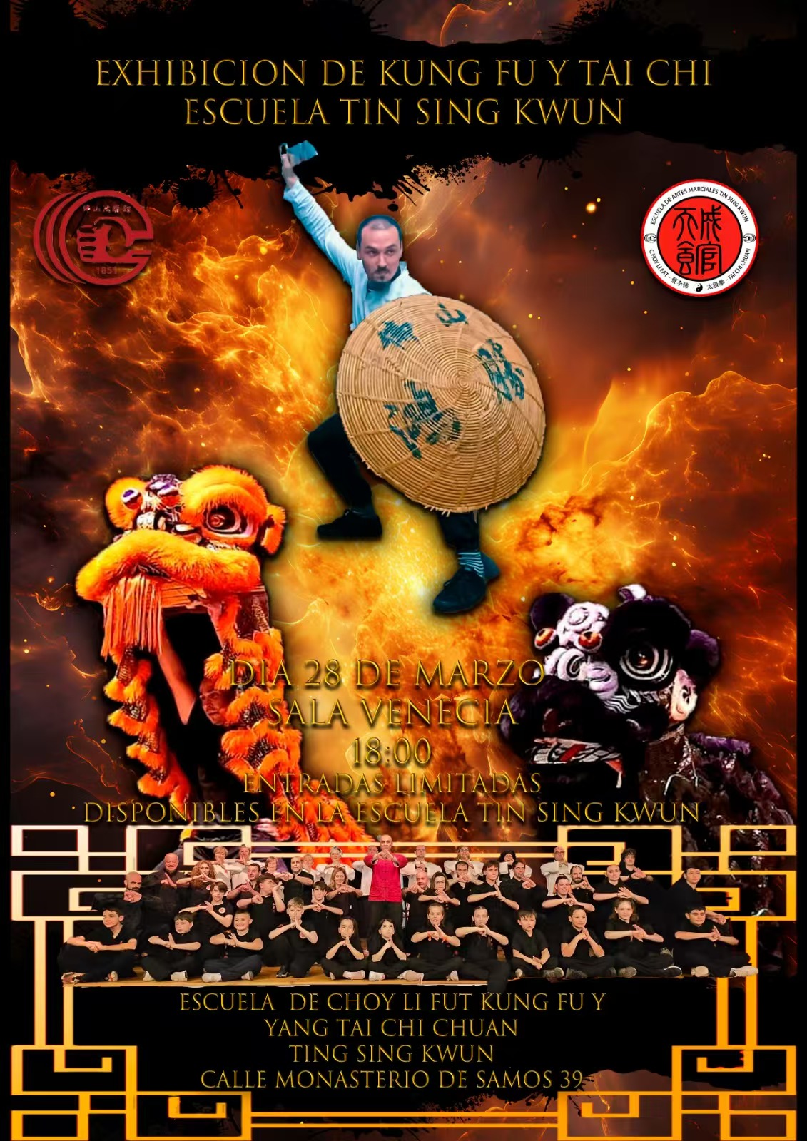 Exhibición de Artes Marciales de la Escuela Tin Sing Kwun 2026
